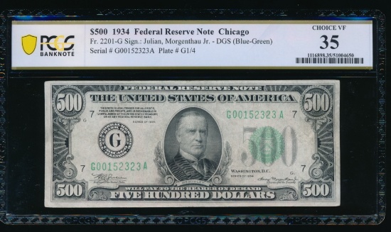 1934 $500 Chicago FRN PCGS 35