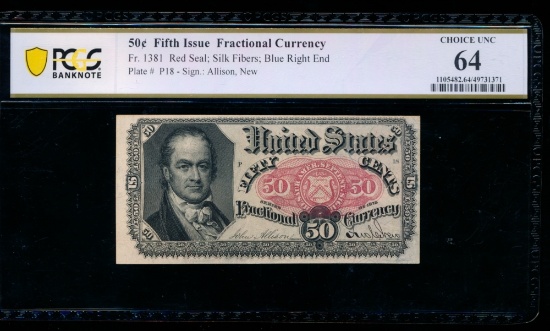 50 Cent Fifth Issue Fractional PCGS 64