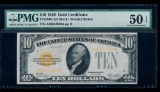 1928 $10 Gold Certificate PMG 50EPQ