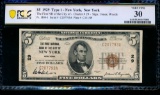 1929 $5 New York NY National PCGS 30