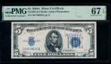 1934A $5 Silver Certificate PMG 67EPQ