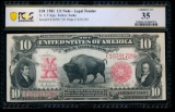 1901 $10 Bison Legal Tender Note PCGS 35