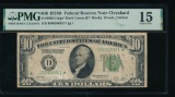 1928B $10 STAR Cleveland FRN PMG 15