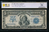 1899 $5 Chief Silver Certificate PCGS 20