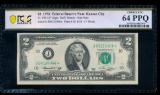 1976 $2 STAR Kansas City FRN PCGS 64PPQ