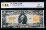 1922 $20 Gold Certificate PCGS 64