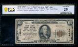 1929 $100 San Francisco CA National PCGS 25