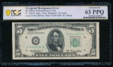 1950A $5 ERROR FRN PCGS 63PPQ