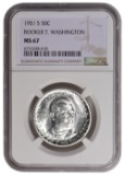 1951-S Booker T Washington Commemorative Half Dollar NGC MS67