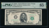 1950D $5 Chicago FRN PMG 65EPQ