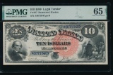 1880 $10 Jackass Legal Tender Note PMG 65EPQ