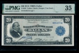 1915 $20 Dallas FRBN PMG 35