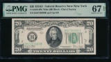 1934D $20 New York FRN PMG 67EPQ