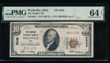 1929 $10 Wellsville OH National PMG 64EPQ