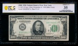 1934 $500 New York FRN PCGS 35