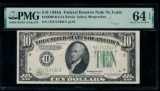 1934A $10 St Louis FRN PMG 64EPQ