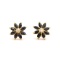 Plated 18KT Yellow Gold 1.63cts Sapphire and Diamond Earrings