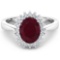 14KT White Gold 1.50ct Ruby and Diamond Ring