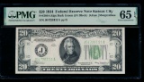 1934 $20 Kansas City FRN PMG 65EPQ