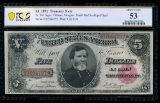 1891 $5 Treasury Note PCGS 53