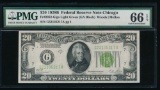 1928B $20 Chicago FRN PMG 66EPQ