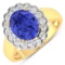 14KT Yellow Gold 2.21ctw Tanzanite and Diamond Ring