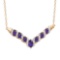 Plated 18KT Yellow Gold 1.70ctw Amethyst and Diamond Pendant with Chain