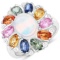 Plated Rhodium 1.69ct Opal and Multi Color Gemstone Ring