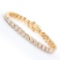 Plated 18KT Yellow Gold 0.39ctw Diamond Bracelet