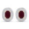 14KT Yellow Gold 1.7ctw Ruby and Diamond Earrings