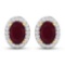 14KT Yellow Gold 1.7ctw Ruby and Diamond Earrings