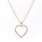 Plated 18KT Yellow Gold 0.22ctw Diamond Heart Pendant with Chain