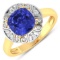 14KT Yellow Gold 1.99ctw Tanzanite and Diamond Ring