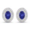 14KT Yellow Gold 0.76ctw Tanzanite and Diamond Earrings