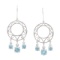 Plated Rhodium and Sterling Silver 5.30ctw Blue Topaz Earrings