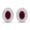 14KT Yellow Gold 1.12ctw Ruby and Diamond Earrings