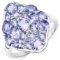 Plated Rhodium 2.69ctw Tanzanite Ring