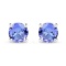 Plated Rhodium 0.46ctw Tanzanite Earrings