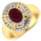 14KT Yellow Gold 1.5ct Ruby and Diamond Ring