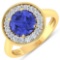14KT Yellow Gold 2.02ct Tanzanite and Diamond Ring