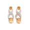 Plated 18KT Yellow Gold 2.66cts Citrine and Diamond Earrings