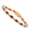 Plated 18KT Yellow Gold 10.00ctw Garnet and Diamond Bracelet