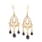 Plated 18KT Yellow Gold and Sterling Silver 5.27ctw Sapphire Earrings