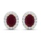14KT Yellow Gold 3ctw Ruby and Diamond Earrings