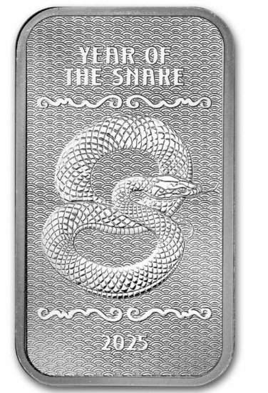 2025 Year of the Snake 10oz Silver Bar