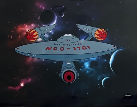 Star Trek U.S.S Enterprise Sericel Animation Art Serigraph Cel