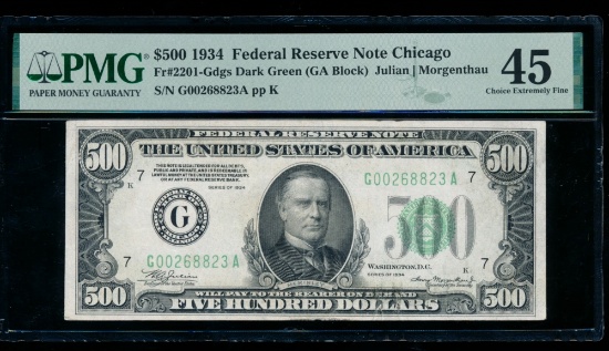 1934 $500 Chicago FRN PMG 45