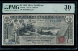 1896 $1 Educational Silver Certificate PMG 30