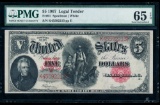 1907 $5 Legal Tender Note PMG 65EPQ