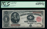 1891 $1 Treasury Note PCGS 64PPQ